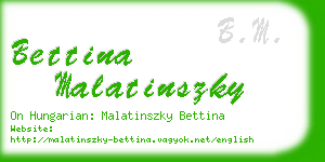 bettina malatinszky business card